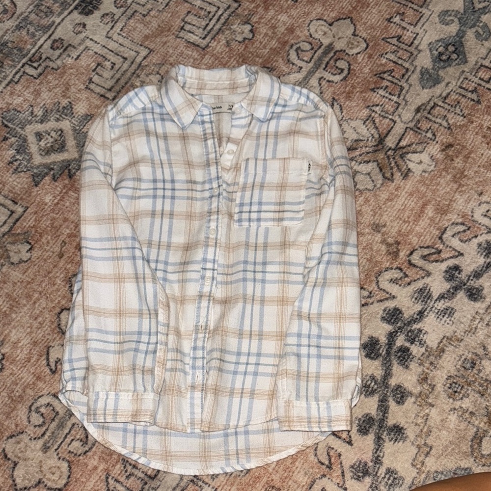 Plaid Button Down Shirt for Kids